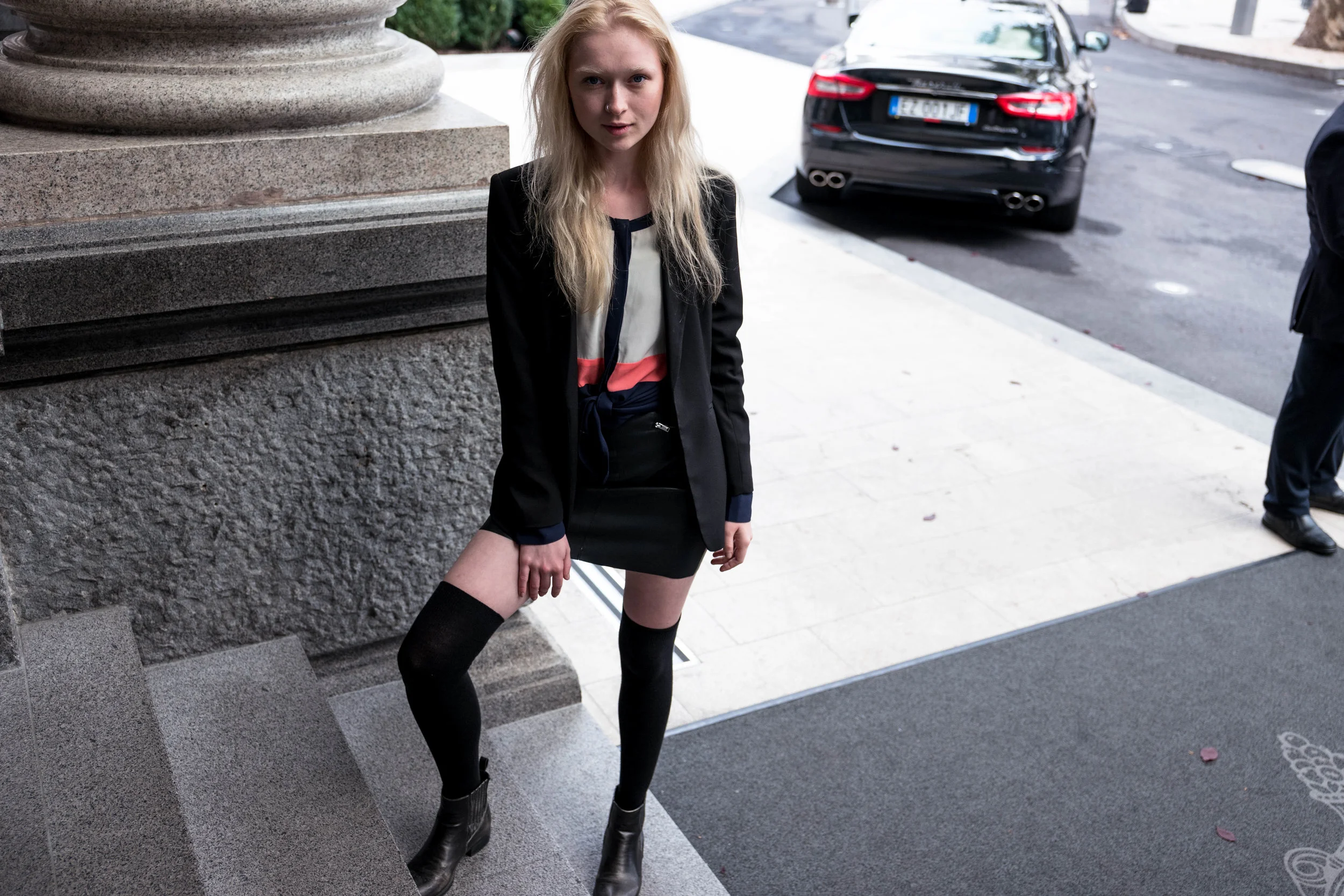 Up the steps, right before Lada informed me that I bumped into Gigi Haddid.
