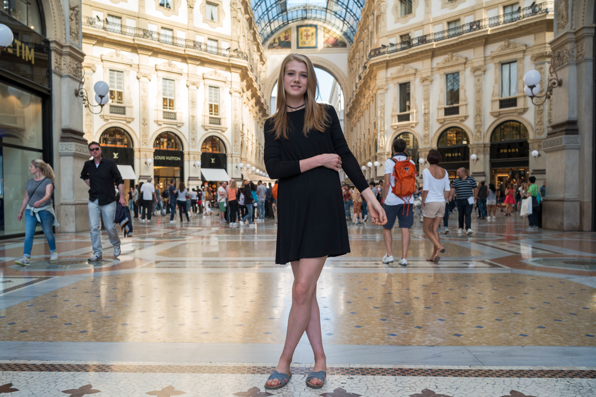 At Galleria Vittorio Emanuele.
