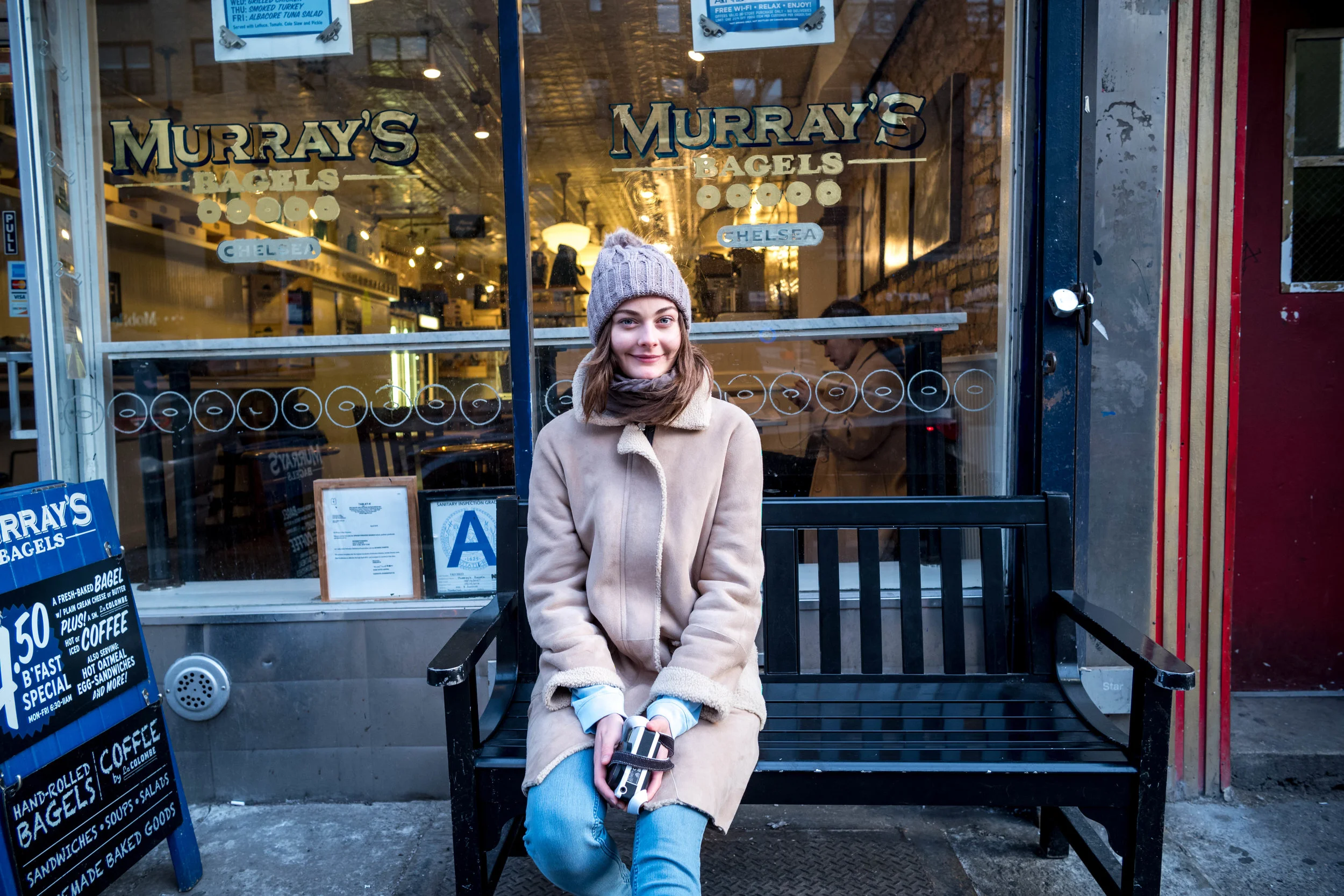 Leica M10 + Leica 28mm f/1.4 Summilux - Seated outside Murray's Bagels in Chelsea