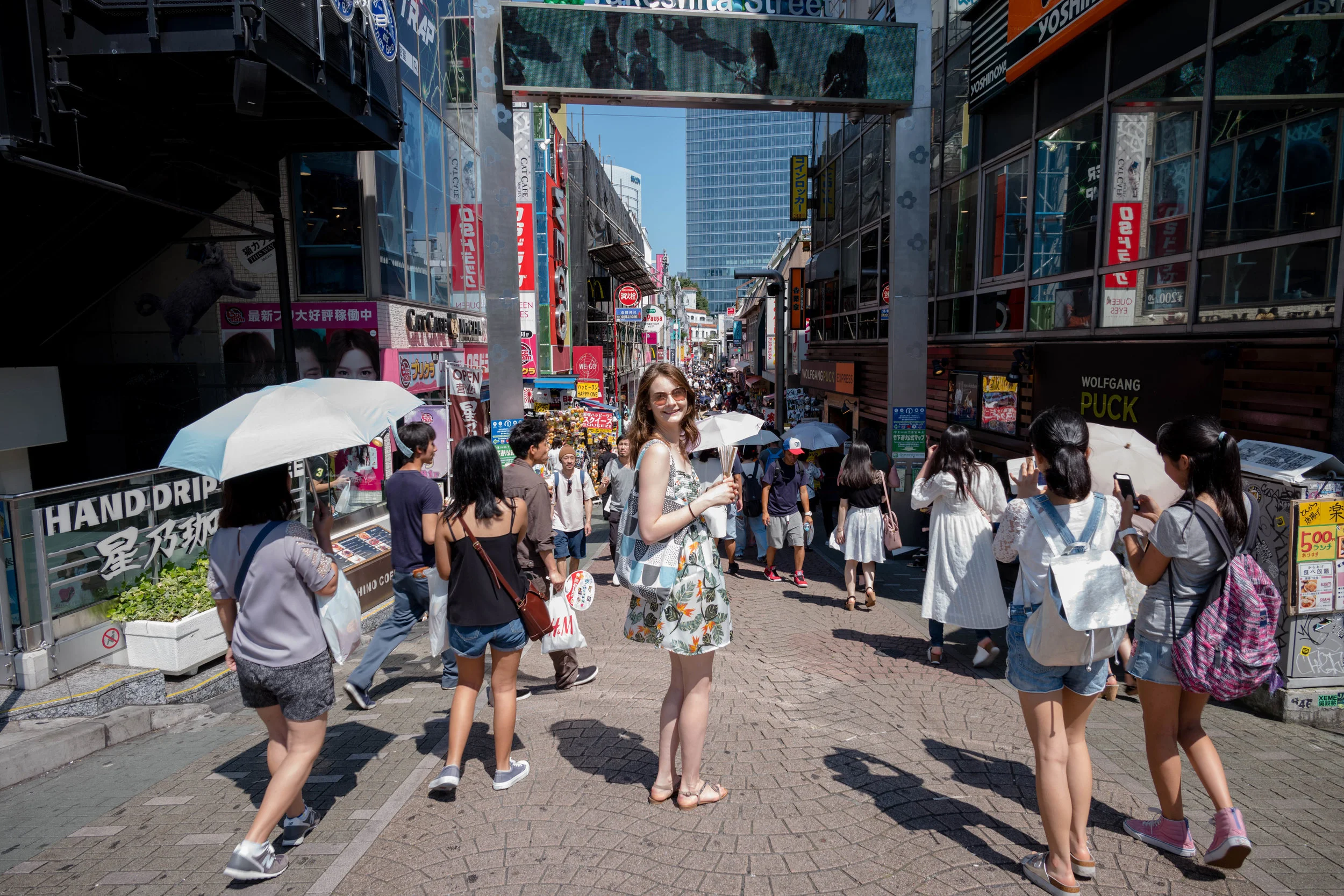 Cropped image set - Takeshita Street at Harajuku.