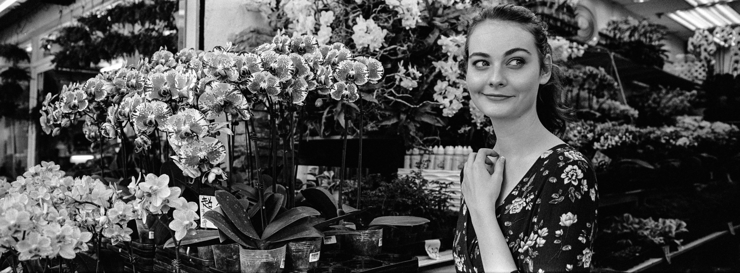 At the flower market in Kowloon - Kodak Tri-X 400