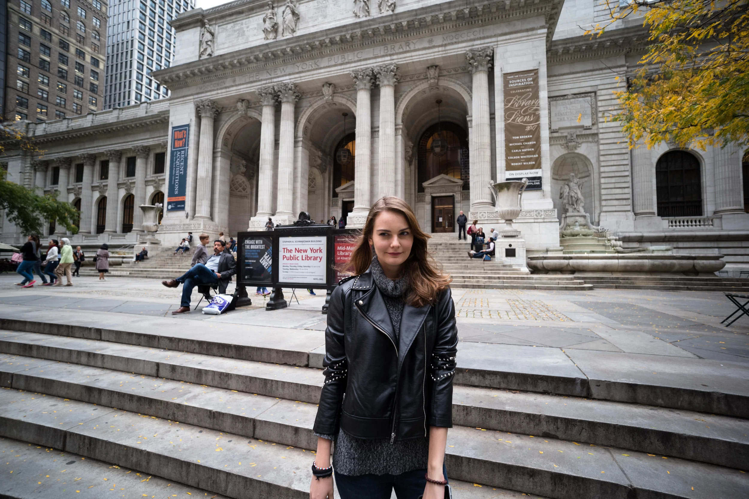 At the New York City Public Library.