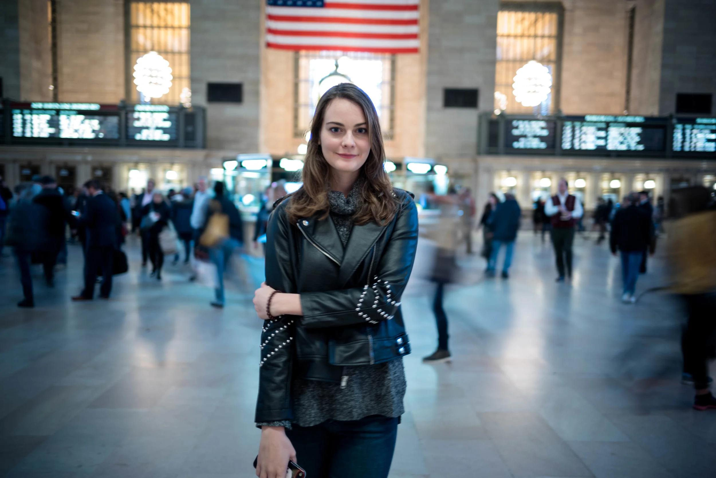 In the middle of the Grand Concourse, inside Grand Central Station.