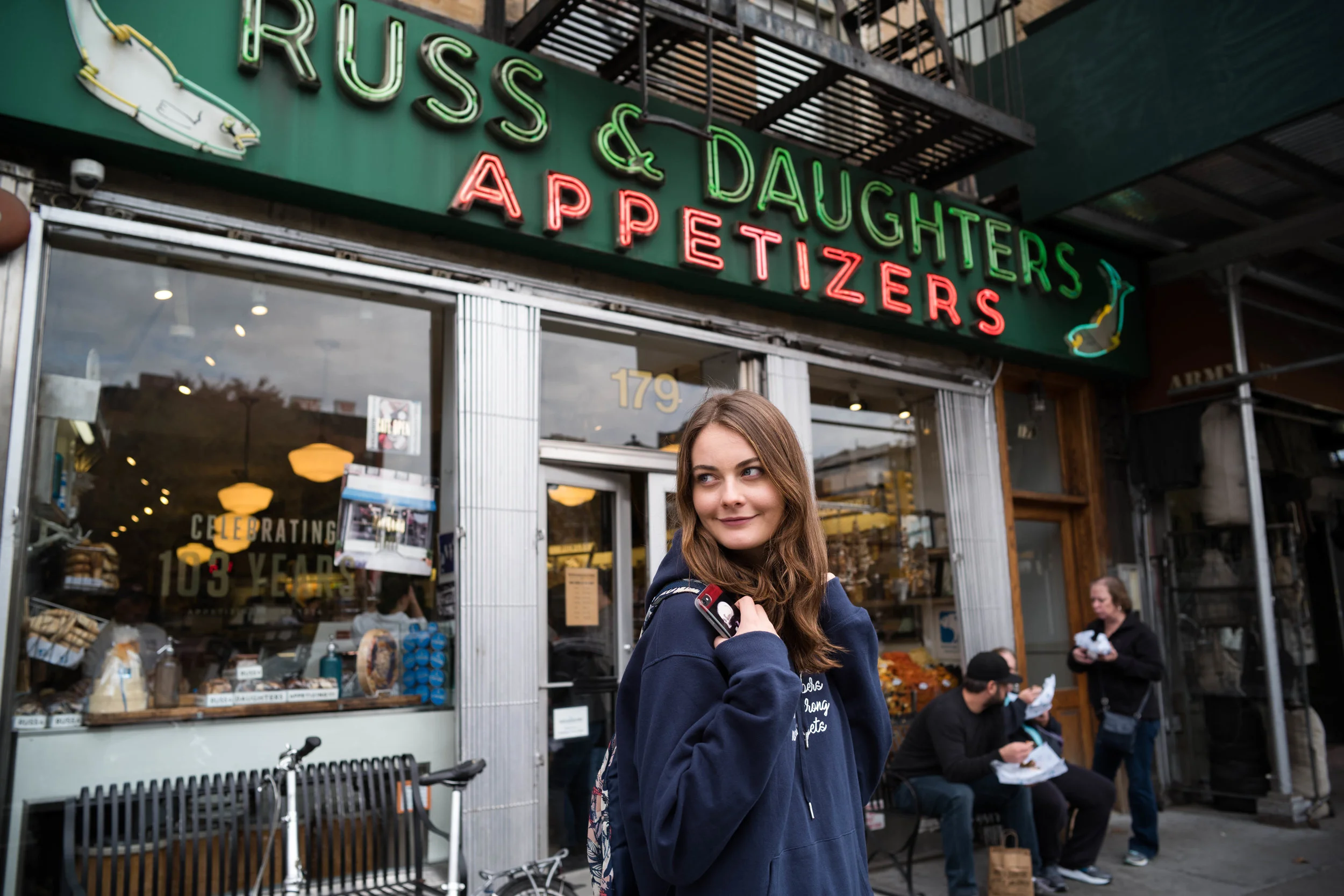 At Russ and Daughters, on the Lower East Side. This is where I used to get all my smoked fish.