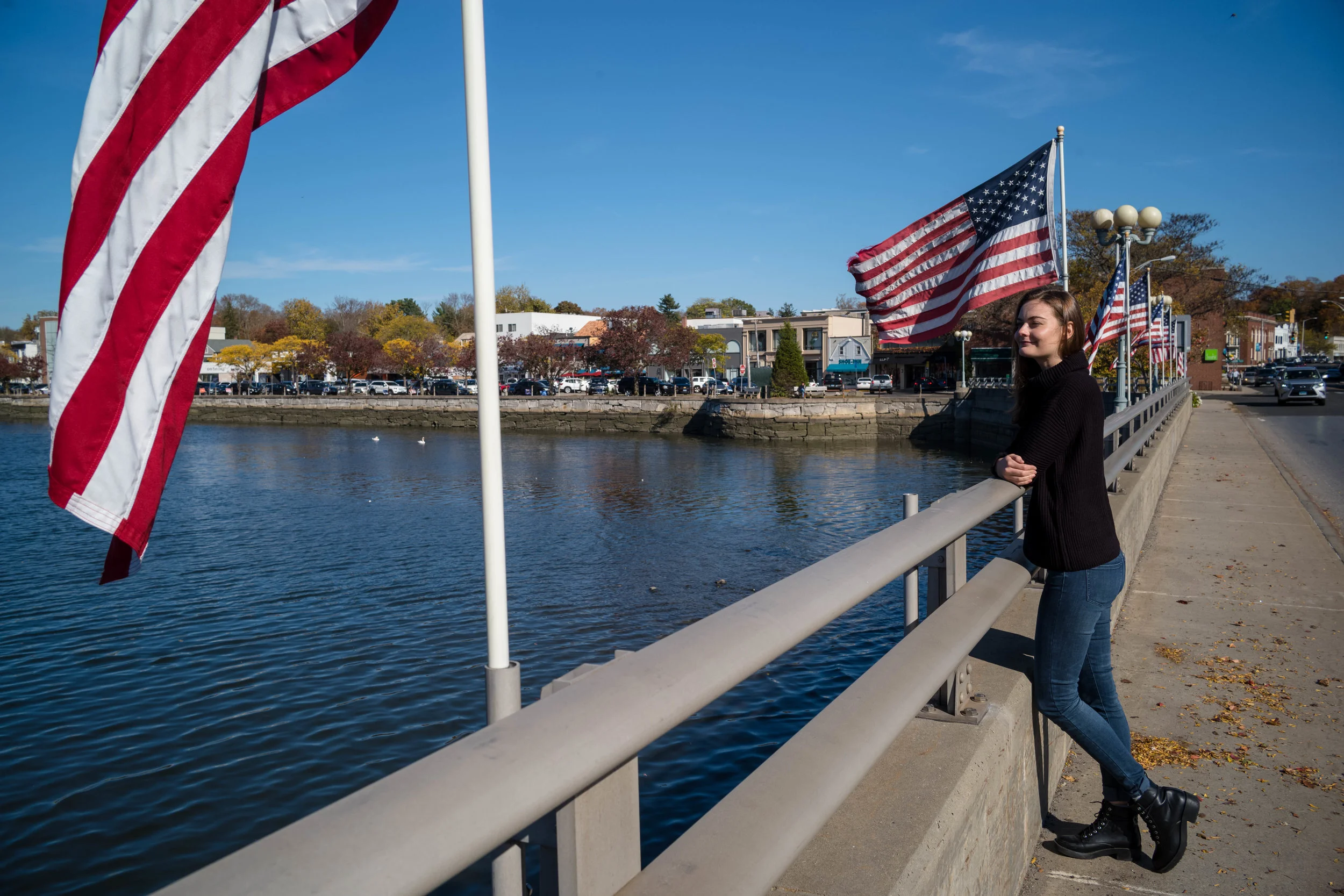 Overlooking the Saugatuck River, in Westport, Connecticut.
