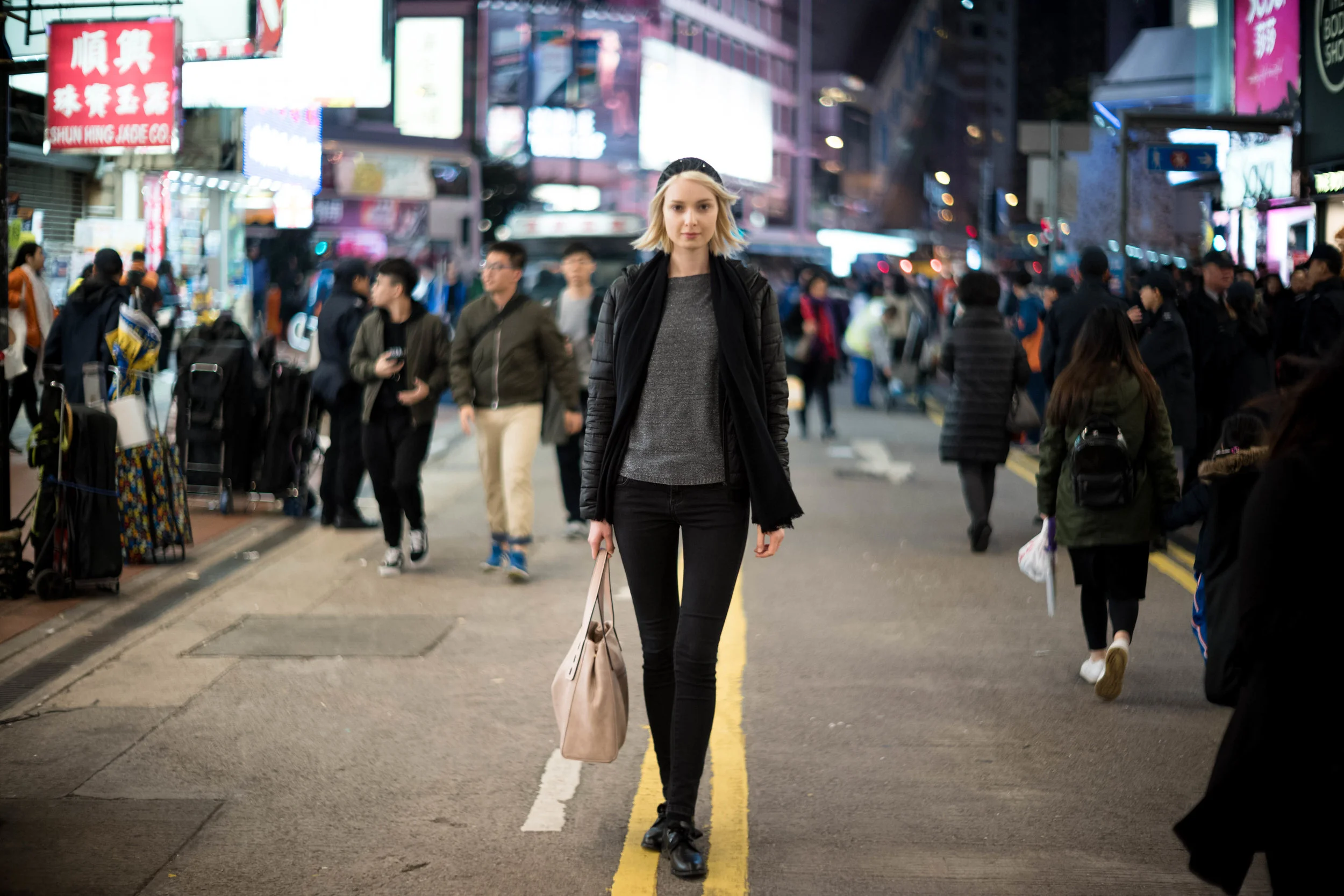 Leica 50mm f/1.2 Noctilux AA - ISO 800 - Tracking focus wide open on this lens with Judit walking towards me and her eyes outside the focusing square is not an easy task to perform.