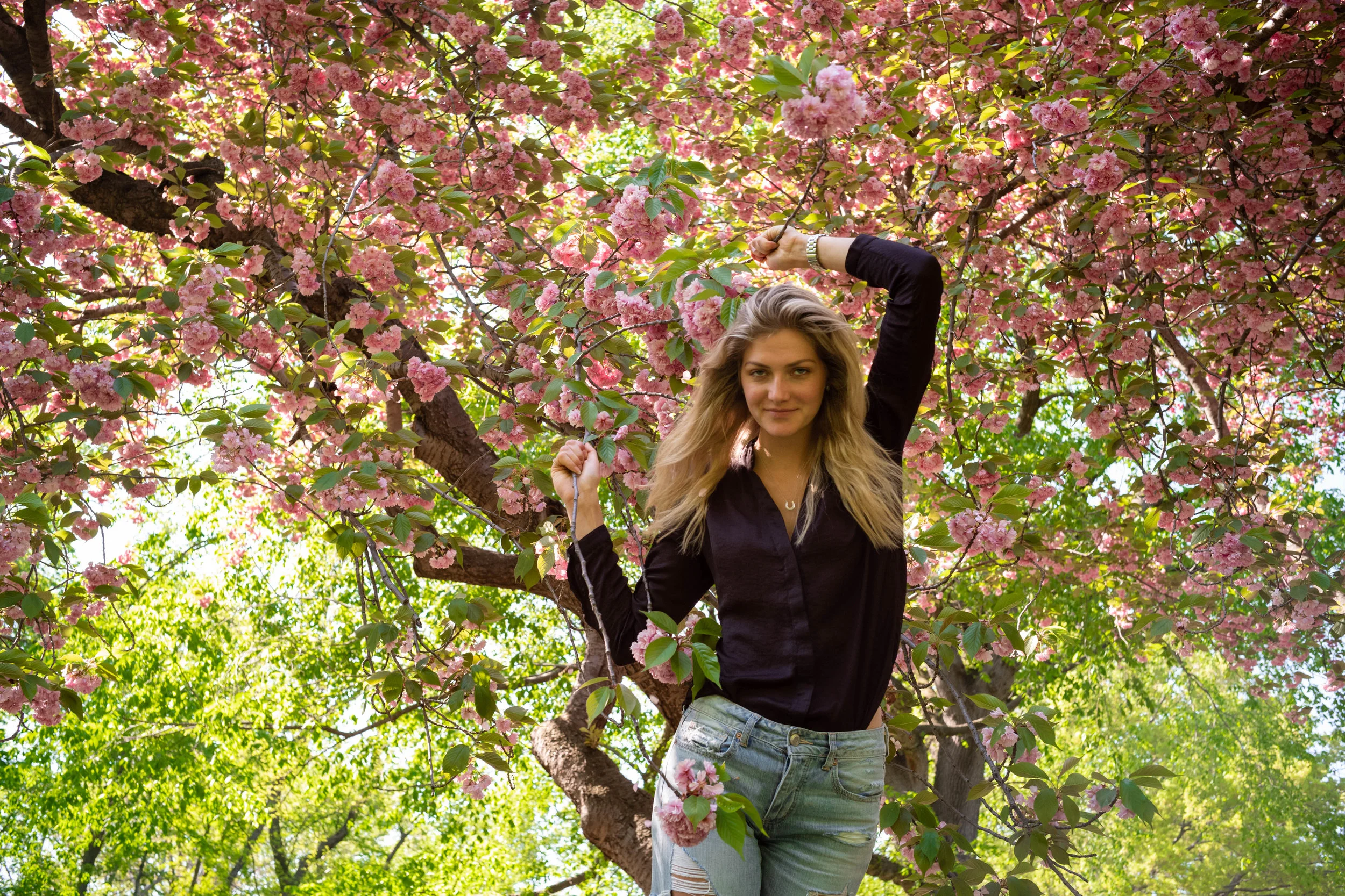Leica M10 + 35mm f/1.4 Summilux AA - Now Lydia with cherry blossoms.