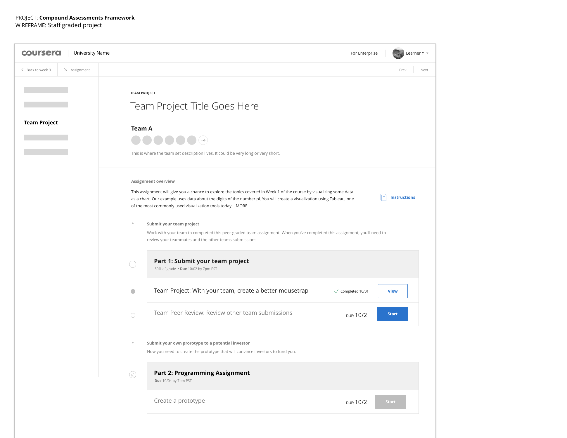  Staff graded team project assignment 