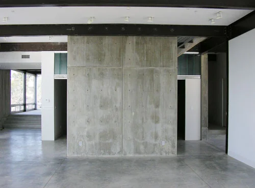 view from living room past main stair
