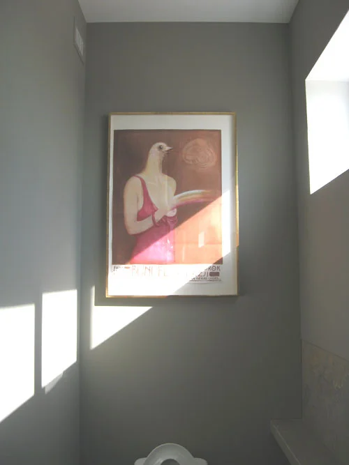 detail of powder room