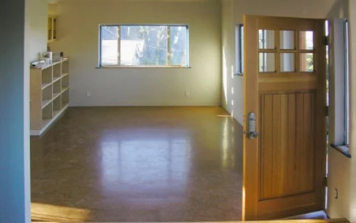 dining room and door to the back patio — before furnishng