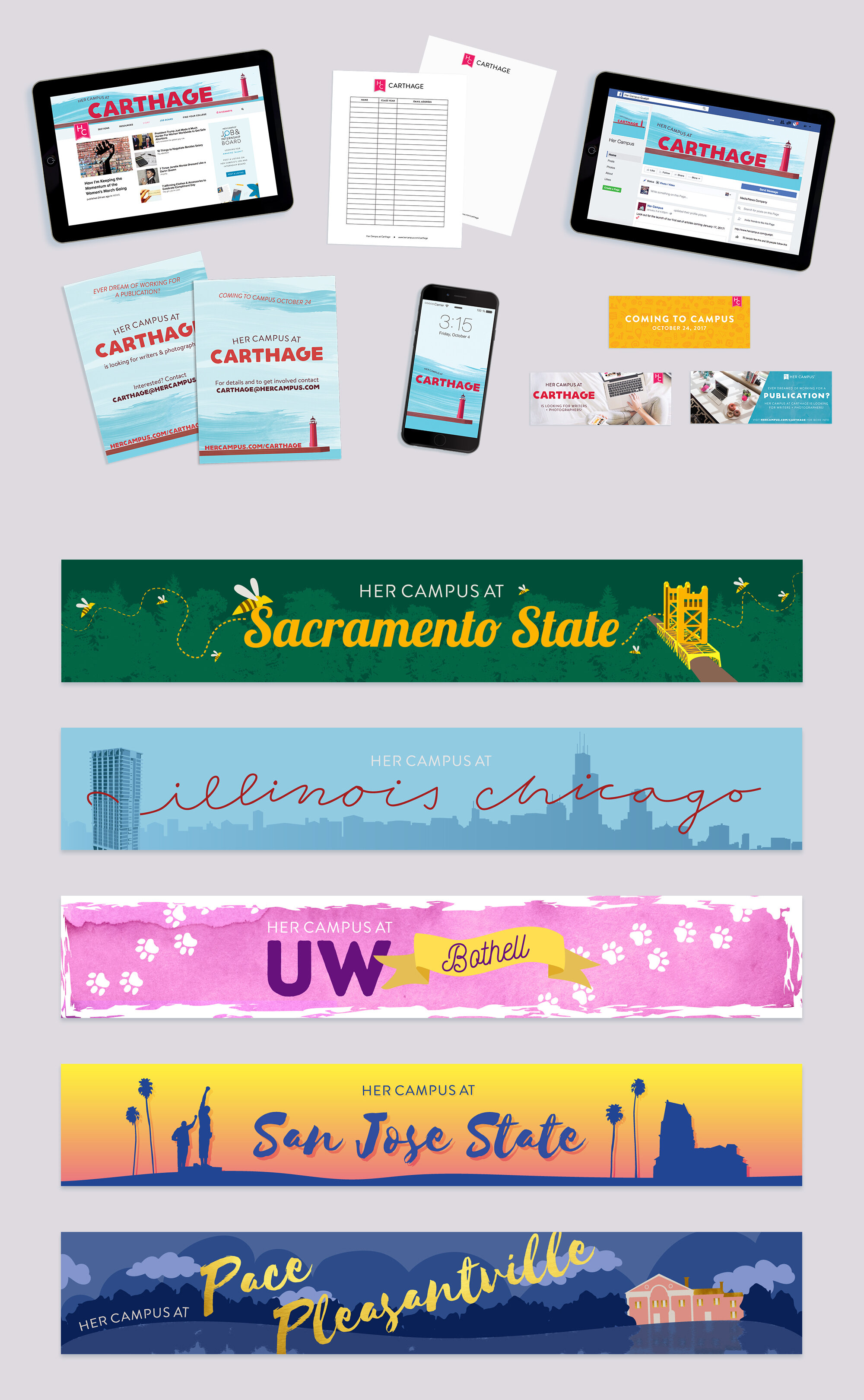 Chapter graphics include website banners, social media graphics, digital wallpapers, flyers, and letterheads