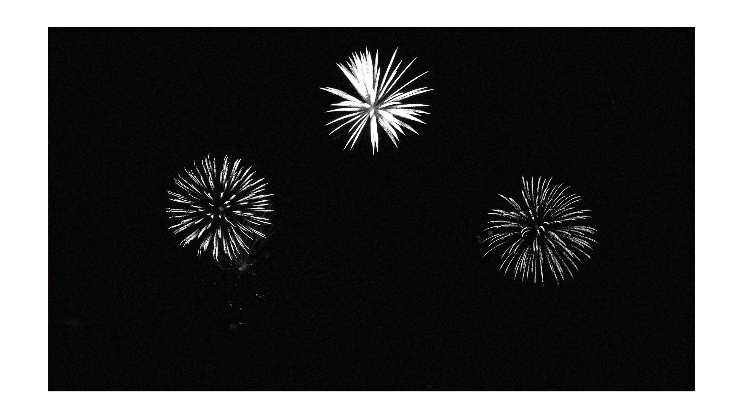Artsy fartsy fireworks shot... moody B&W