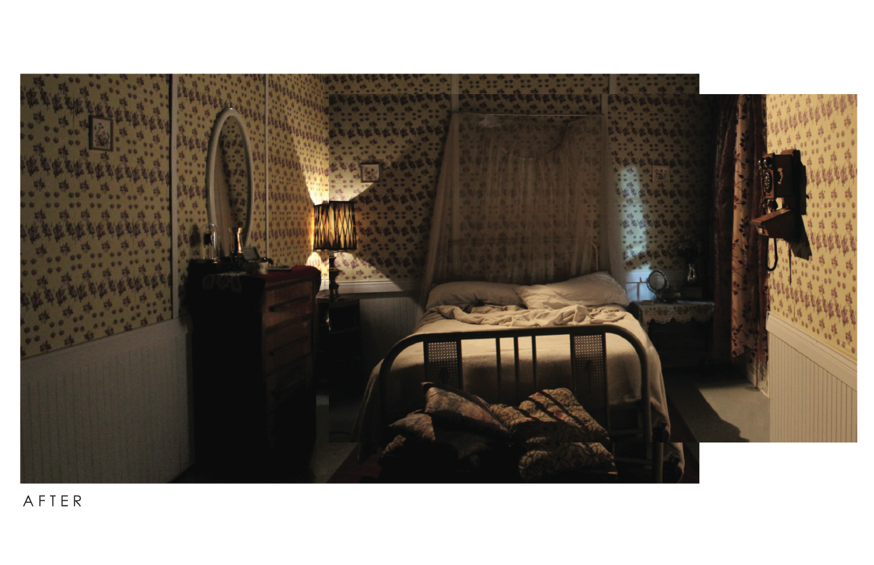 The room finished , that wallpaper was a physical and emotional PAIN to finish haha