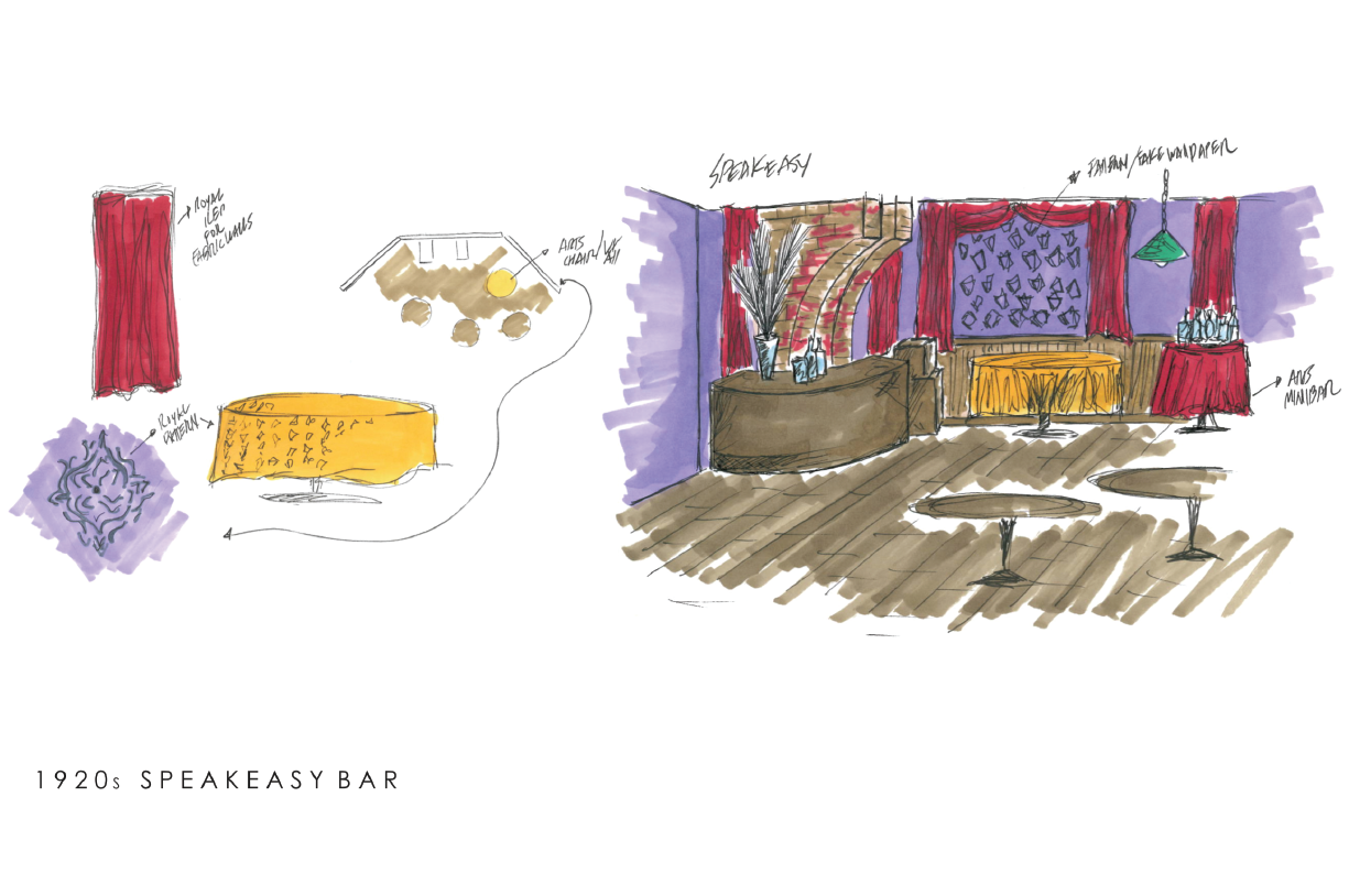 1920´s speakeasy bar, this was a collab design with the talented Anthony Vani
