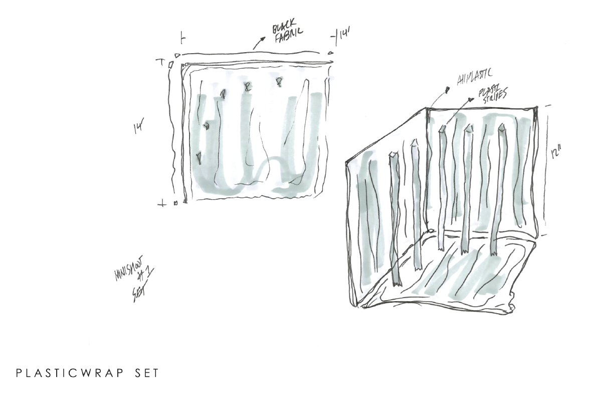So much plastic used! early sketches 