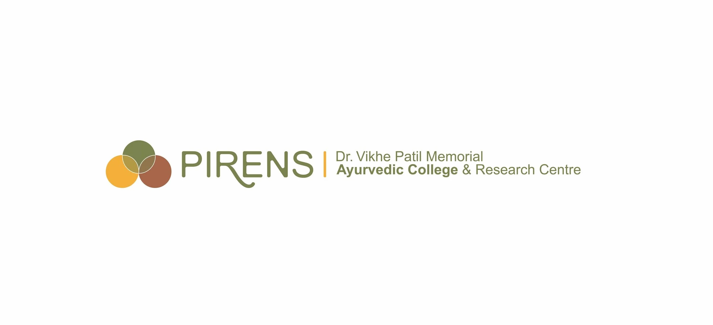 PIRENS master brand logo with Ayurvedic College and Hospital descriptor