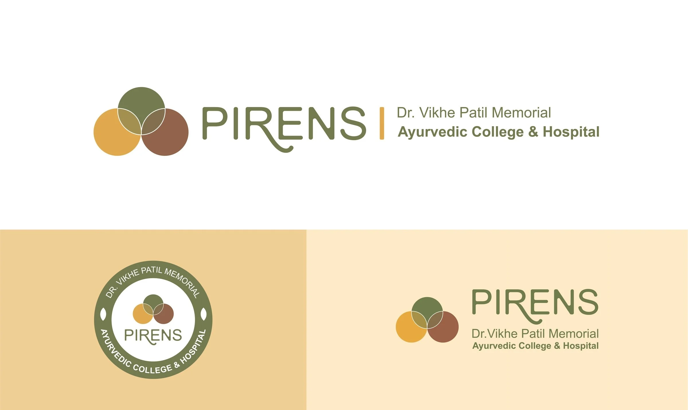 PIRENS Ayurvedic College primary logo design