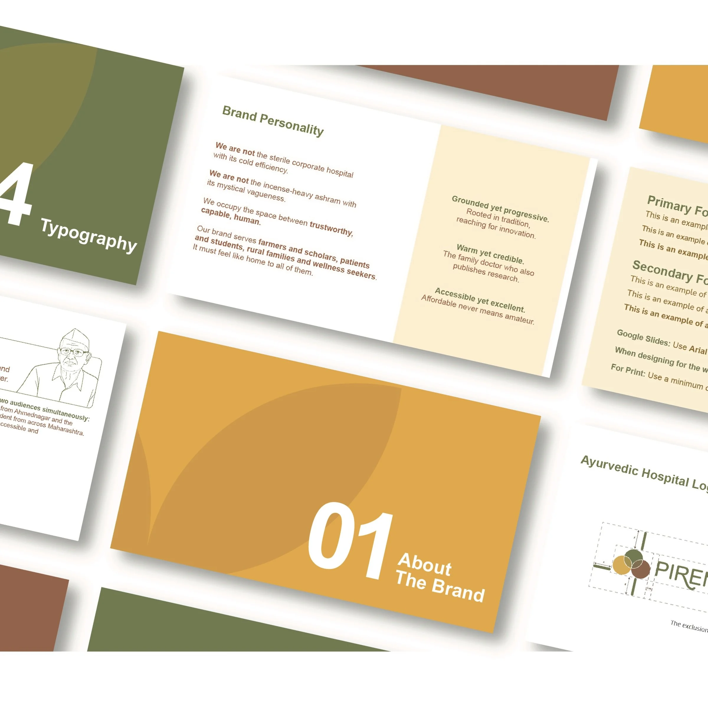 PIRENS brand guidelines document spread