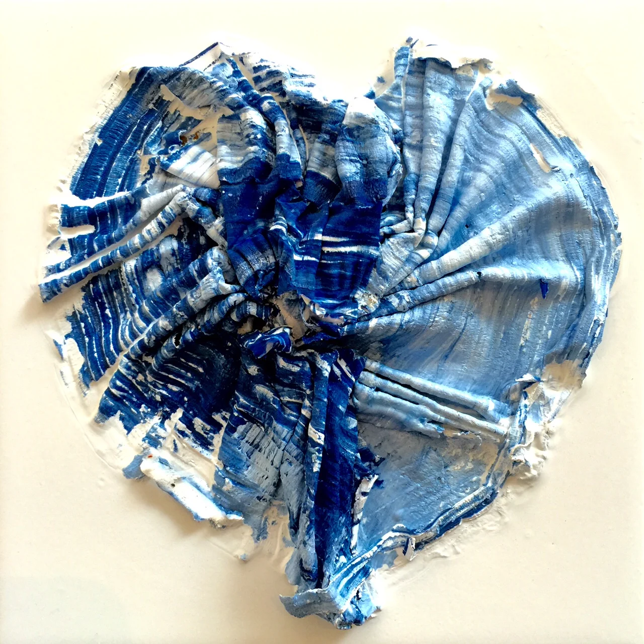 Heart of the Emperor's Blue Oils on wood panel 6"x6"