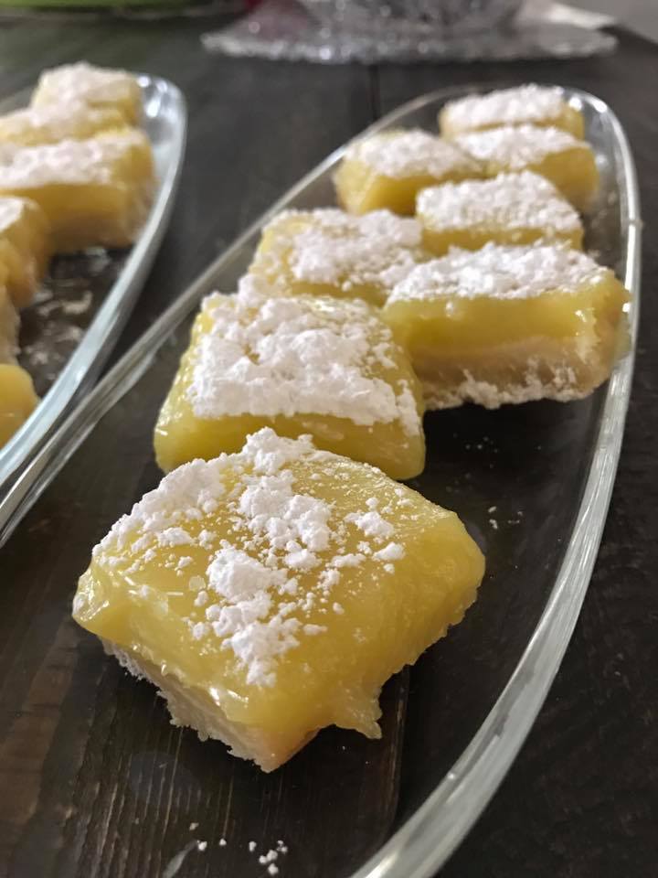 Lemon bars with olive oil and sea salt from the artist Anna Bergin, for sale at the Beacon of Love bake sale.Photo Credit: Beacon of Love Facebook Page