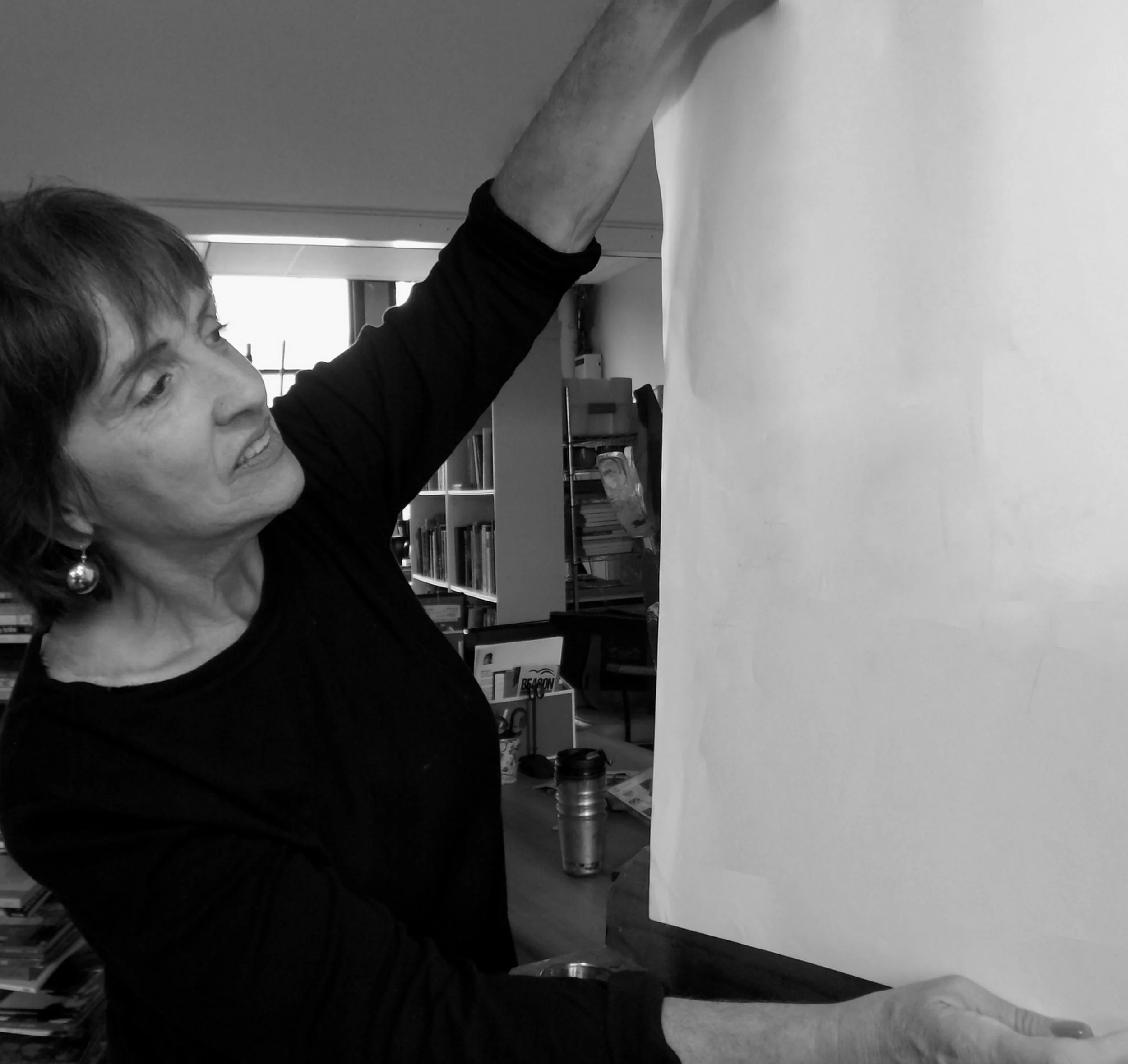 Owner and artist Maria Amor in The Atelier Room 205. Call or email her to book: (646) 705-3833 AtelierRoom205@gmail.com
