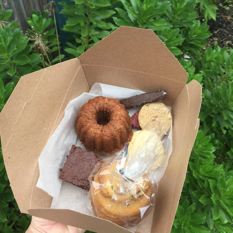 My bounty, delivered by a friend from Cold Spring who was dropping off a baby gift after she finished Pilates class at Beacon Pilates. Sweetness all around.