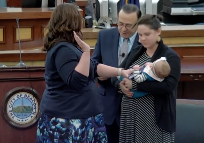 Photo Credit: Screenshot of Swearing In Ceremony from video produced by Peter Skorewicz.