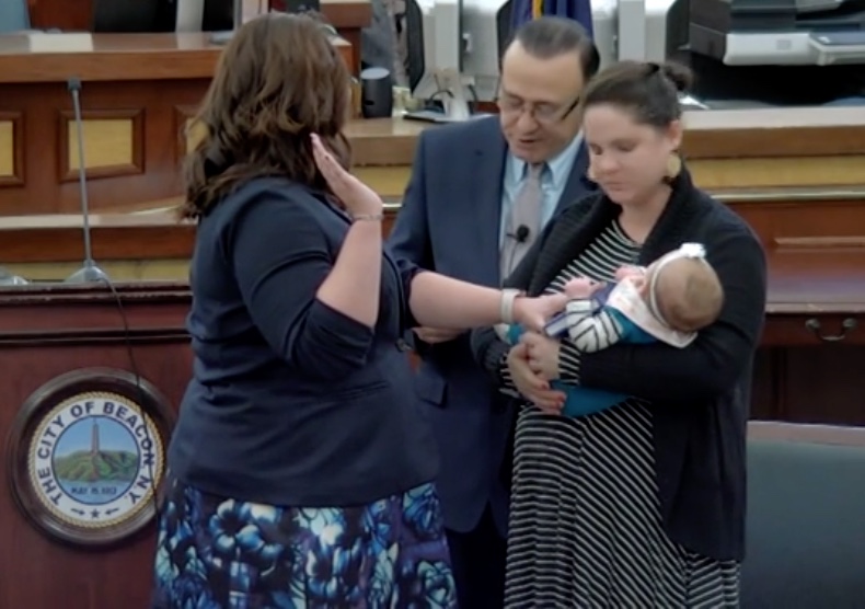 Photo Credit: Screenshot of Swearing In Ceremony from video produced by Peter Skorewicz.