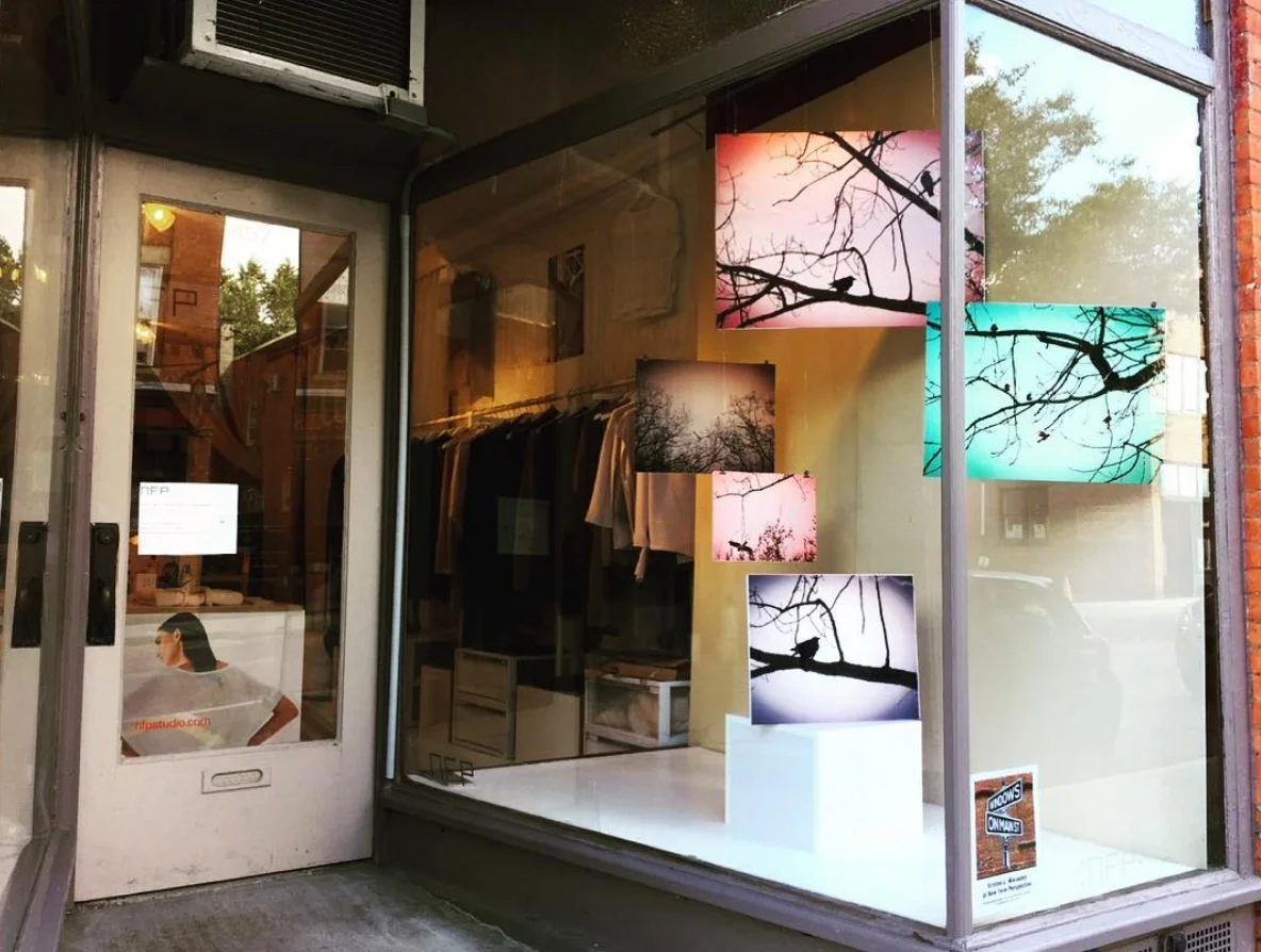 Window: NFP (New Form Perspective), 504 Main Street Artist: Kristen J. Macauley Photo Credit: Windows on Main