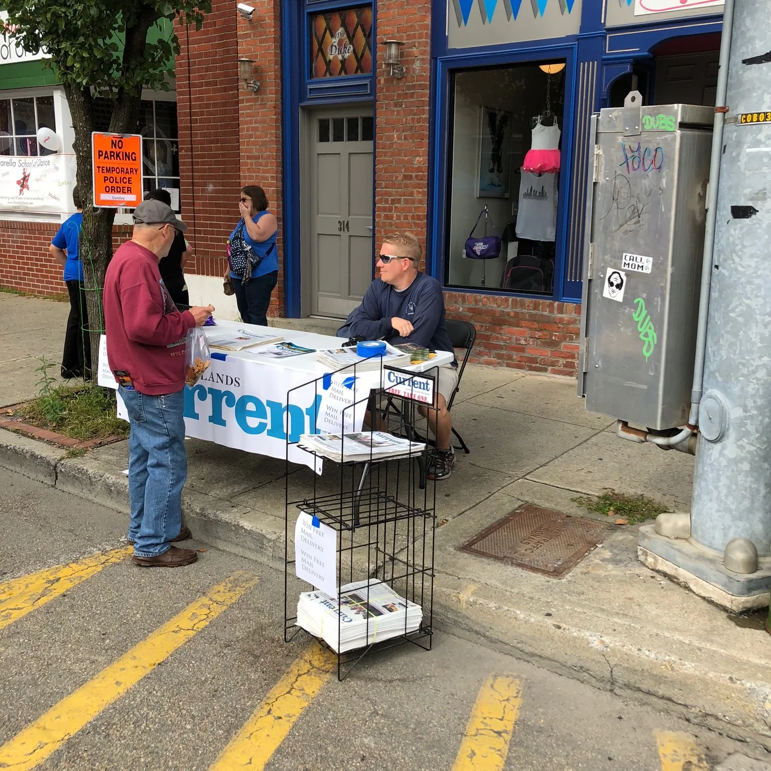 The Highlands Current, a local newspaper based in Cold Spring that is devoted to covering Beacon as well. Beacon beat reporter Jeff Simms usually writes the Beacon articles and this day is representing at the newspaper’s table. Photo Credit: Katie Hellmuth Martin