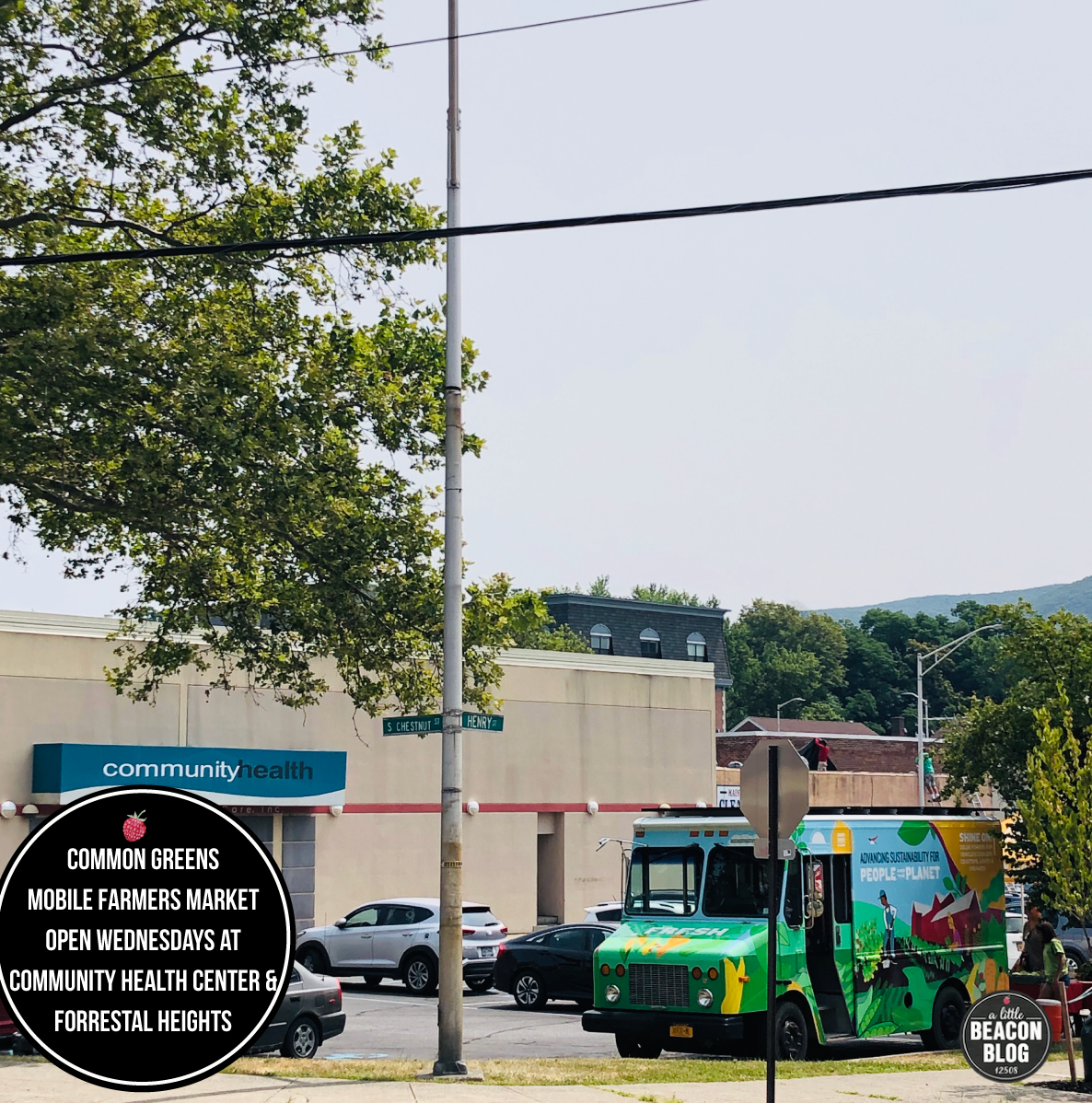 The Common Green Mobile Farmers Market, open Wednesdays from July - September, 2019. Photo Credit: Katie Hellmuth Martin