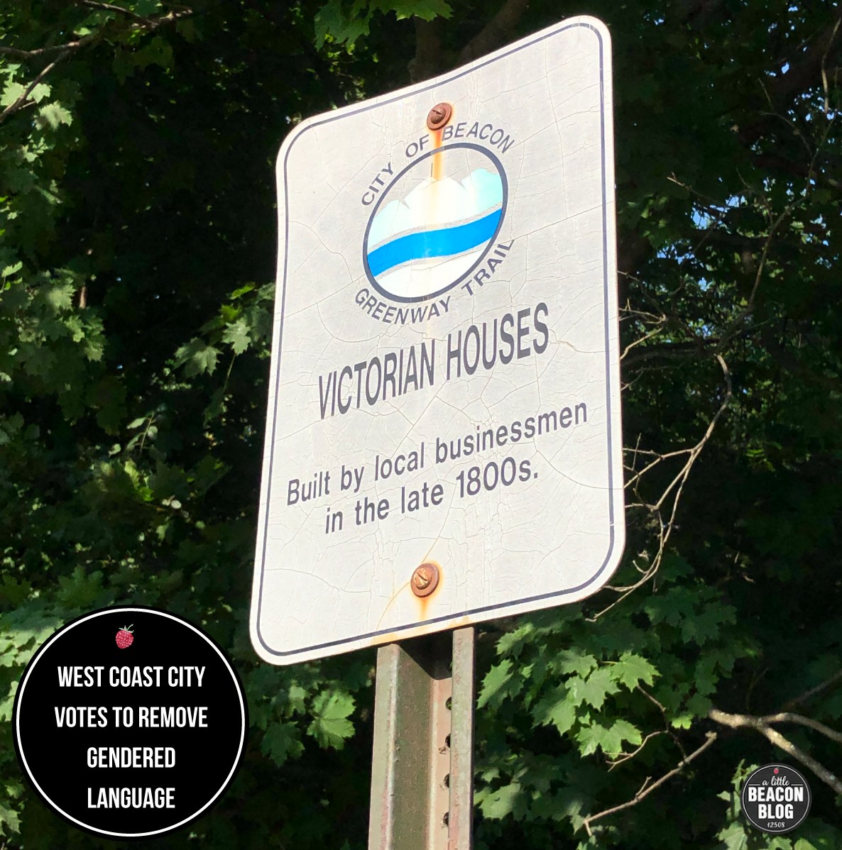 An example of a gendered sign in Beacon, which creates or reinforces a perception of involvement or lack thereof. Photo Credit: Katie Hellmuth Martin