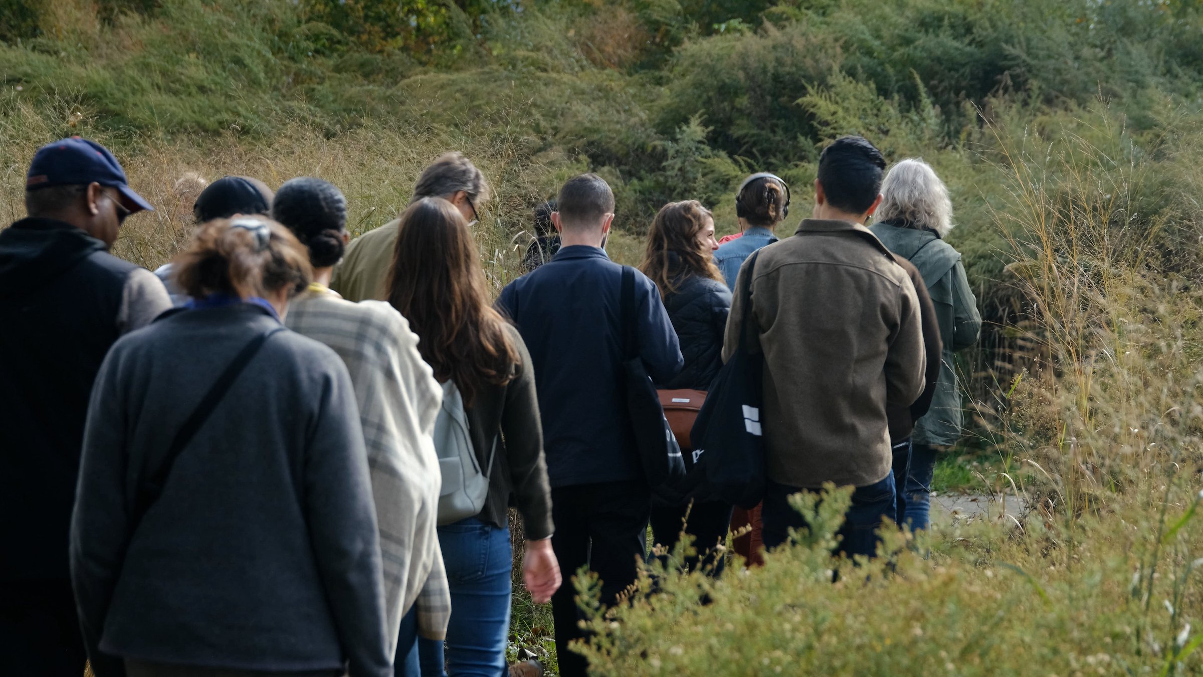 Audience on performance tour, SOON IS NOW, 2021, photo: Lucas Millard