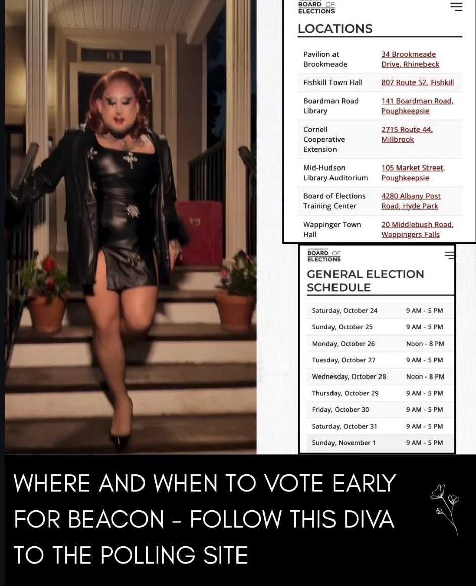 VIDEO: Where And When To Vote Early For Beacon - Follow This Diva To The Polling Site For This General Election