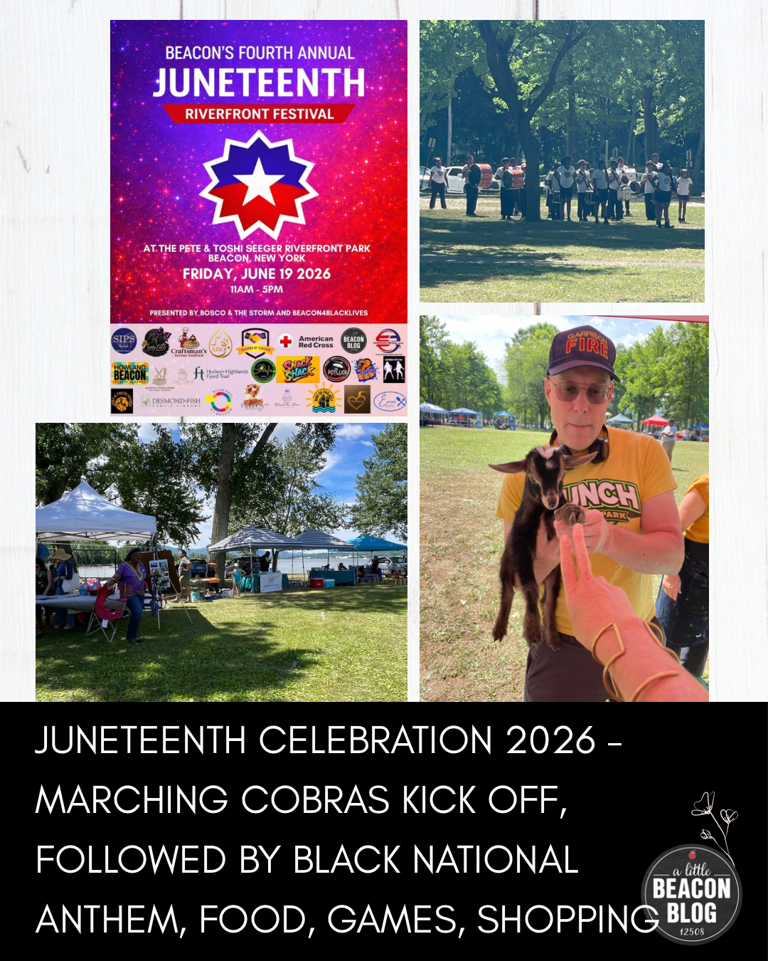 Juneteenth Celebration 2026 in Beacon - Marching Cobras Kick Off, Followed By Black National Anthem, Then Food, Games, Music, Relaxing