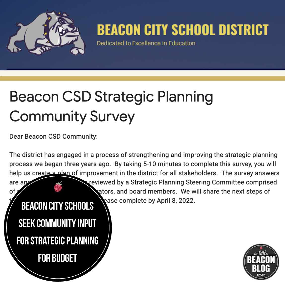 Beacon City School District Seeks Community Input For Strategic Planning For Budget — A Little