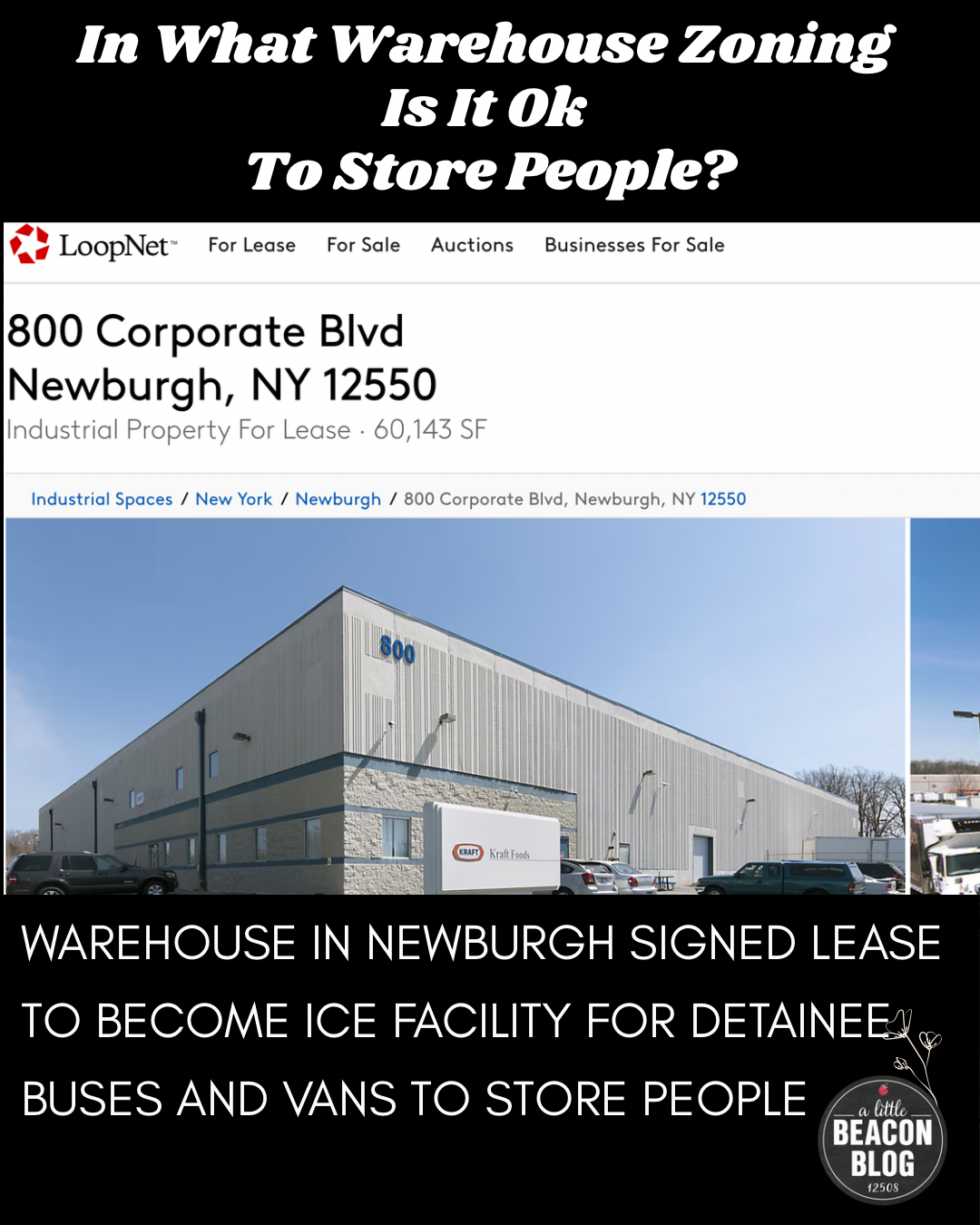 Warehouse In Newburgh Signed Lease To Become ICE Facility For Detainee Buses and Vans To Store People