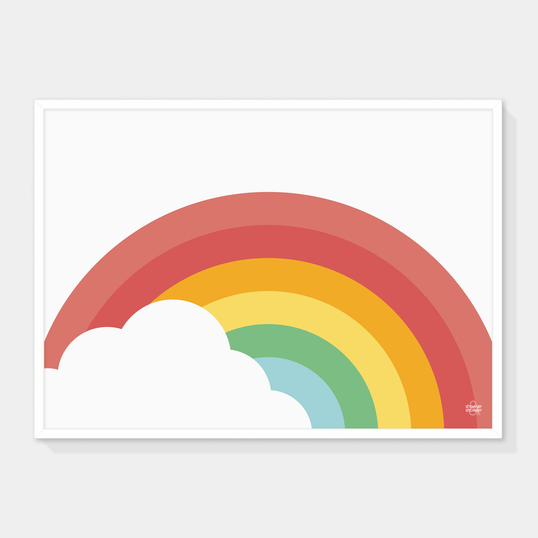 Rainbow and Cloud Art Print