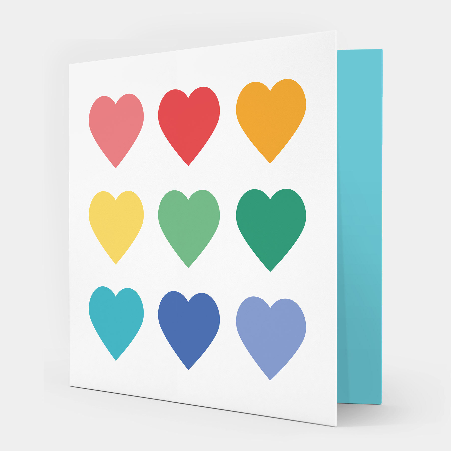 Love Hearts Grid Greetings Card