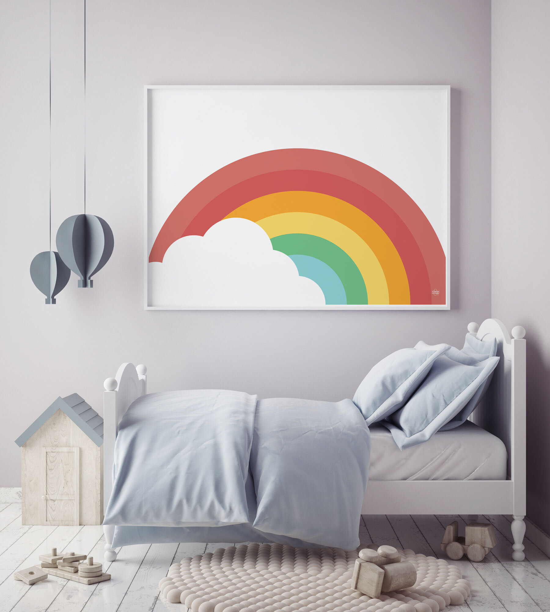 Rainbow and Cloud Print 