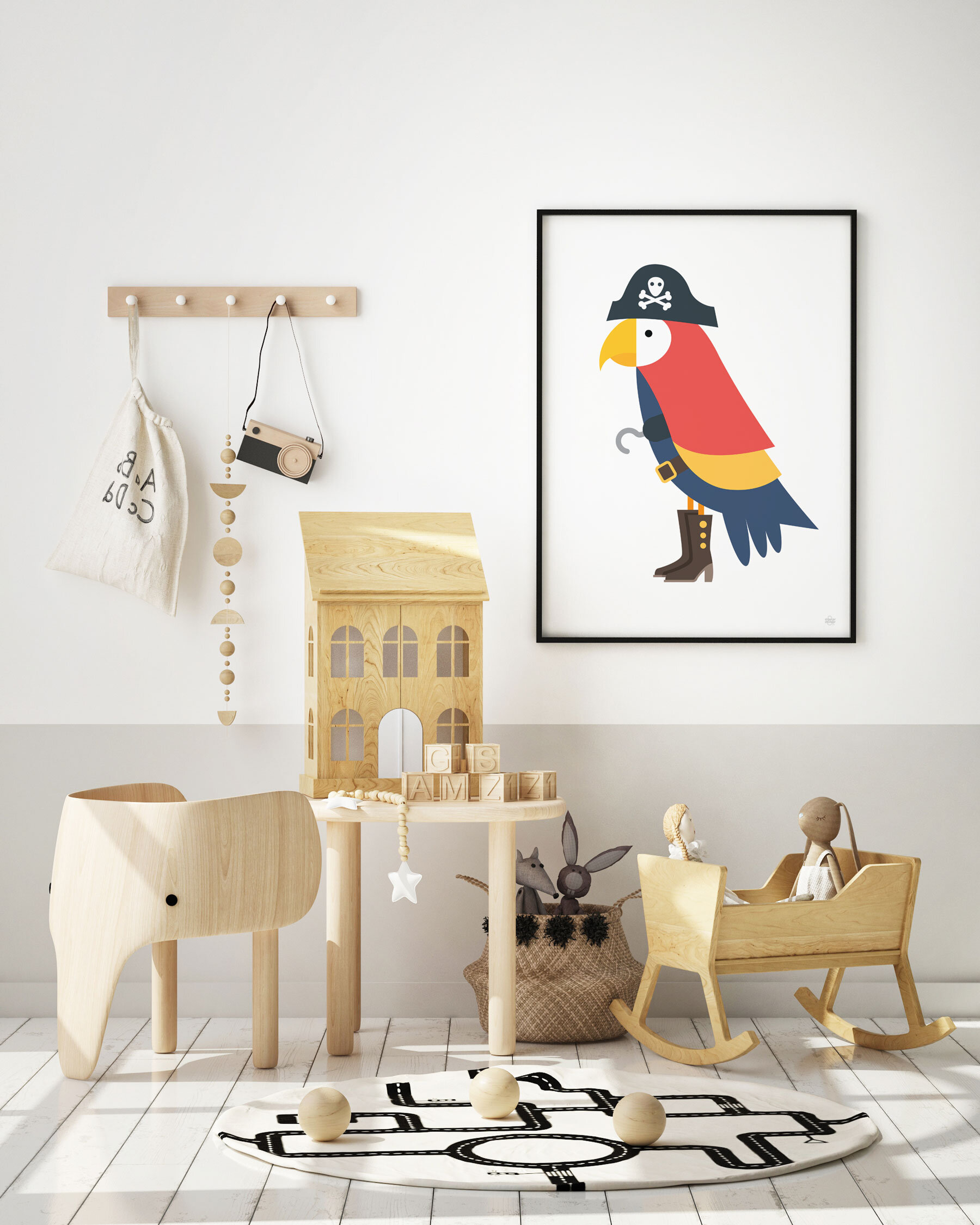Pirate Parrot Art Print