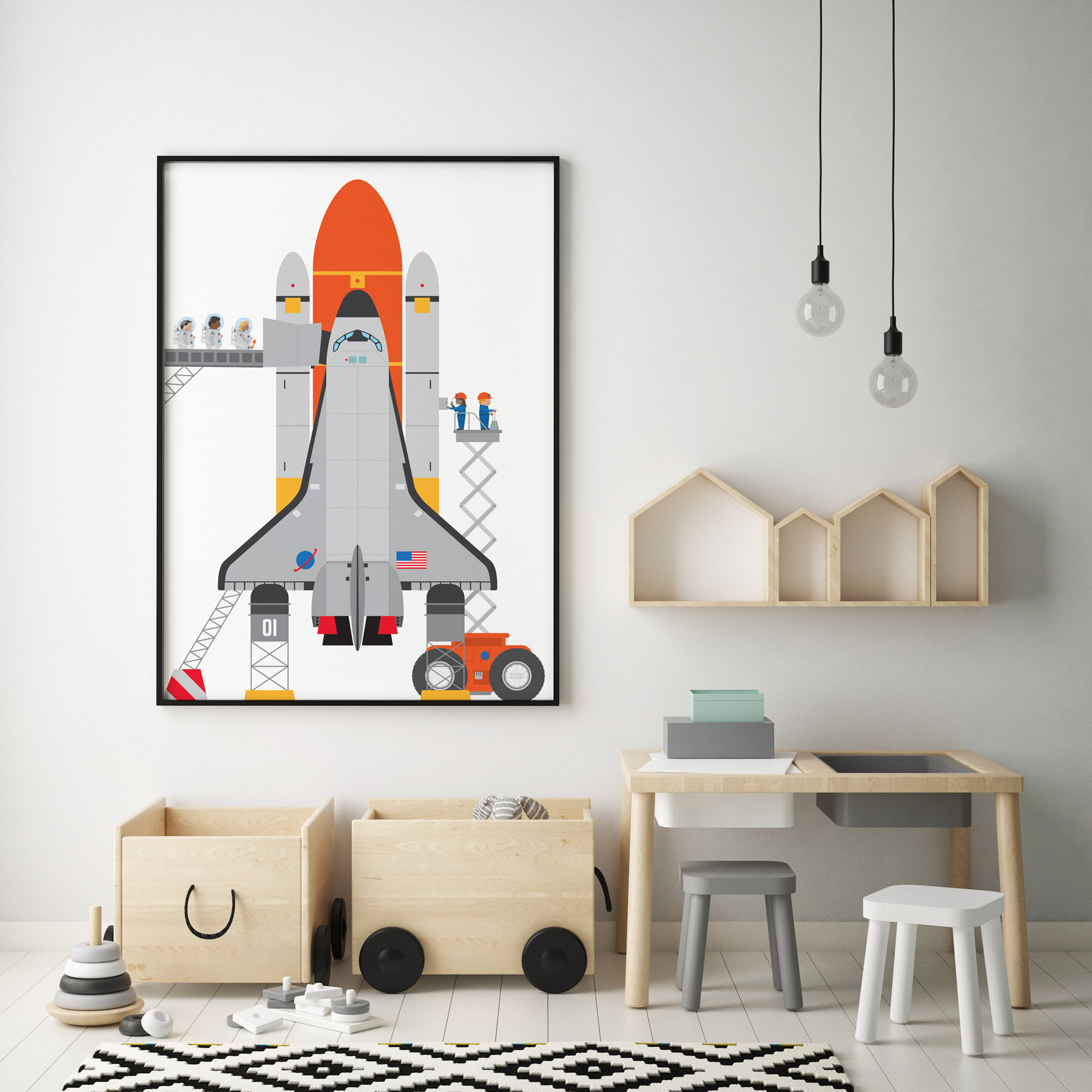Space Shuttle Rocket Print 