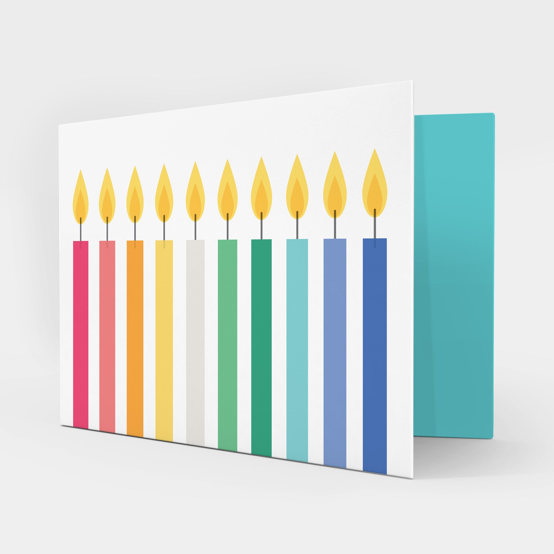 Multi-Colour Candles Birthday Card