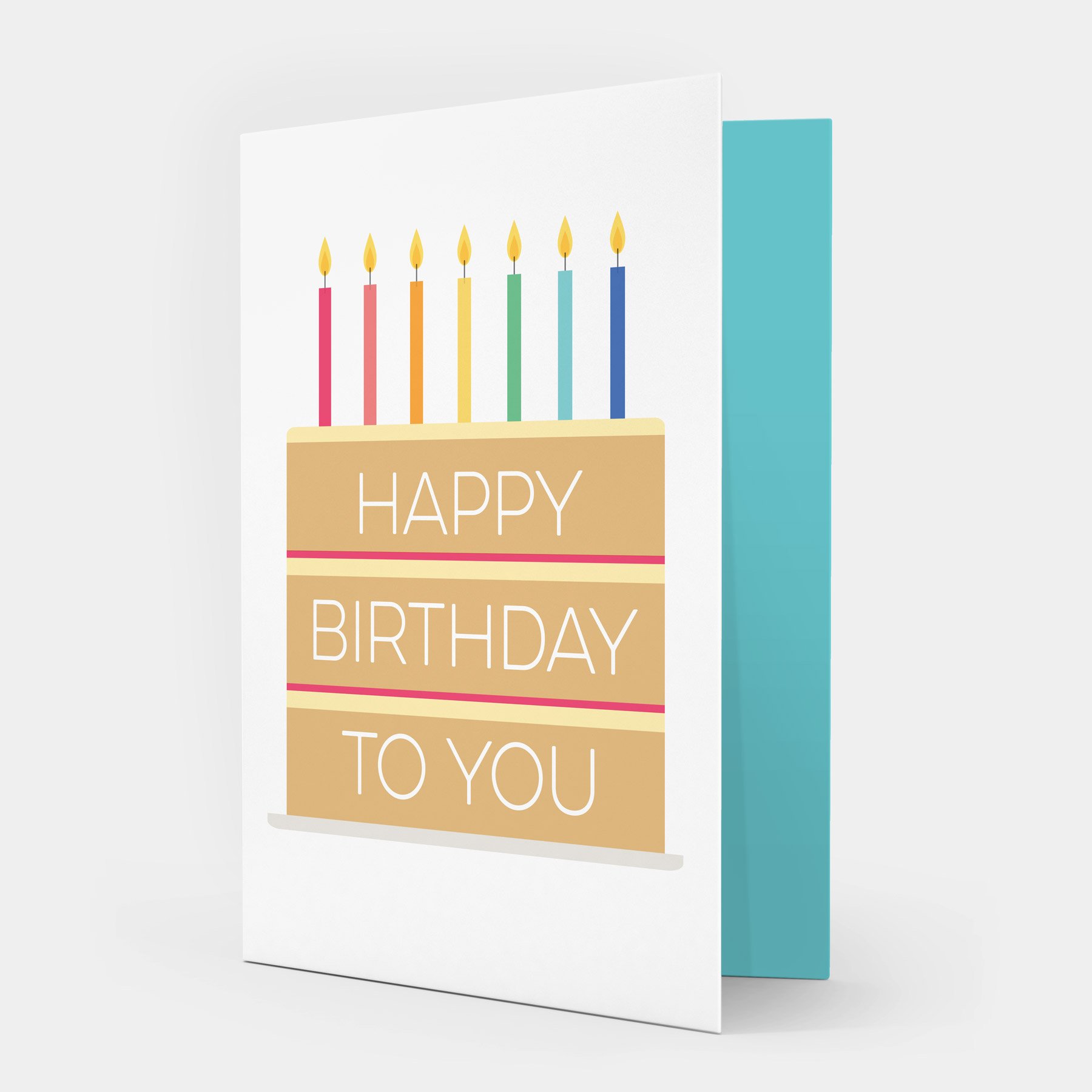 "Happy Birthday To You" Birthday Cake Card