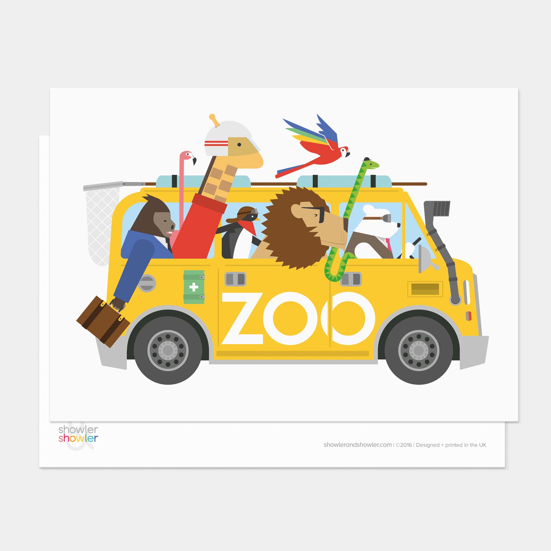 Zoo Van Escape Postcard