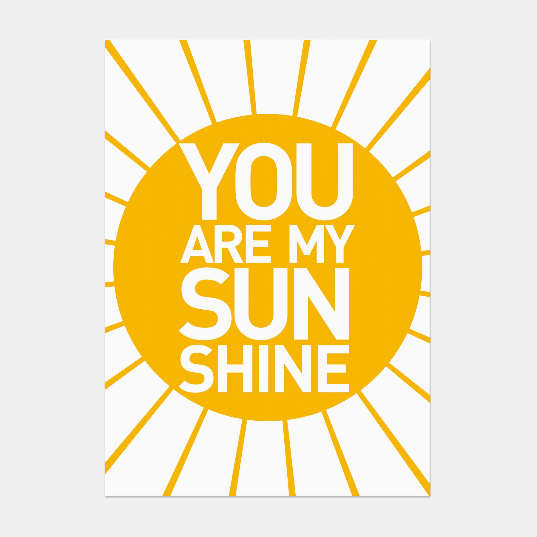 You Are My Sunshine Postcard