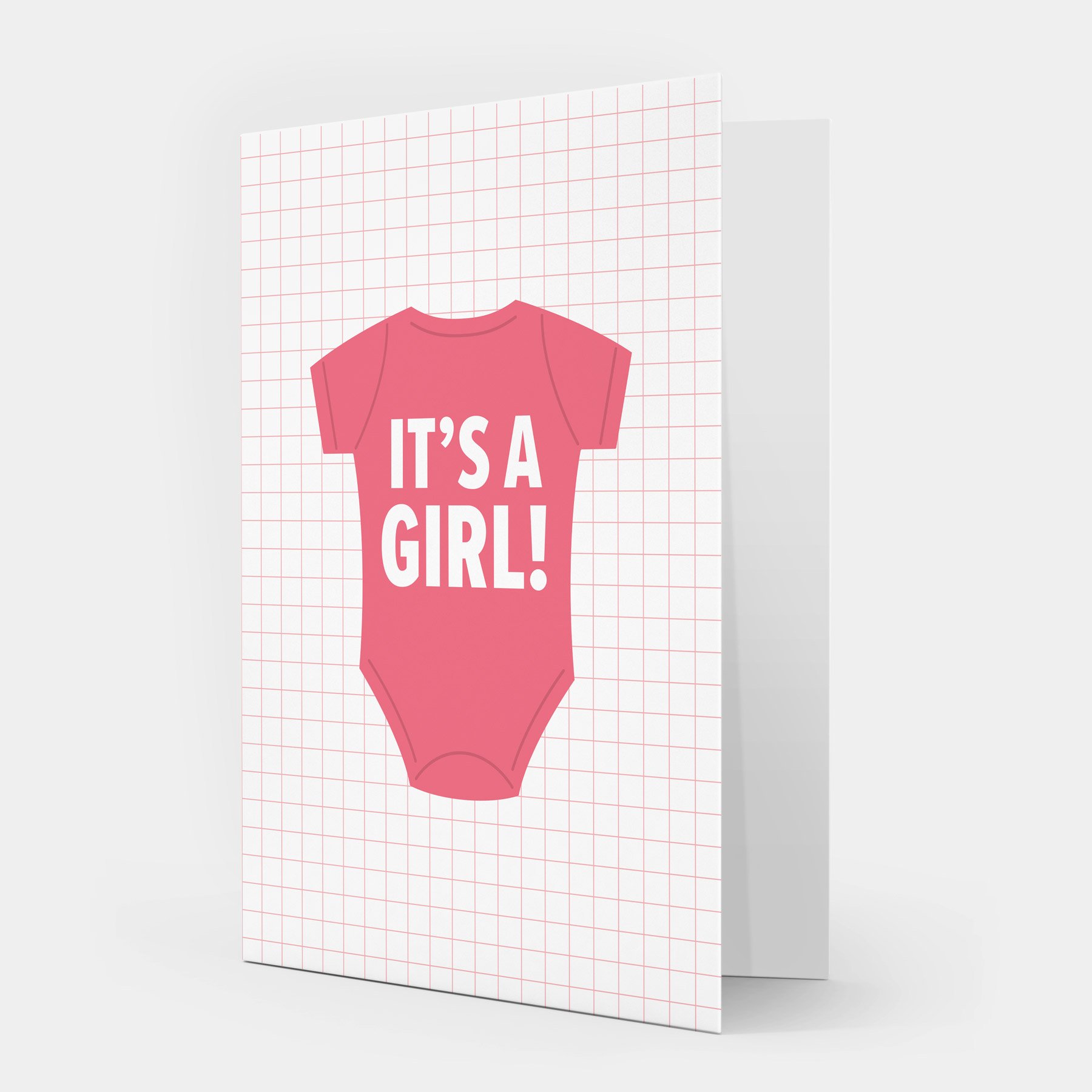 It's a girl New baby greetings card 