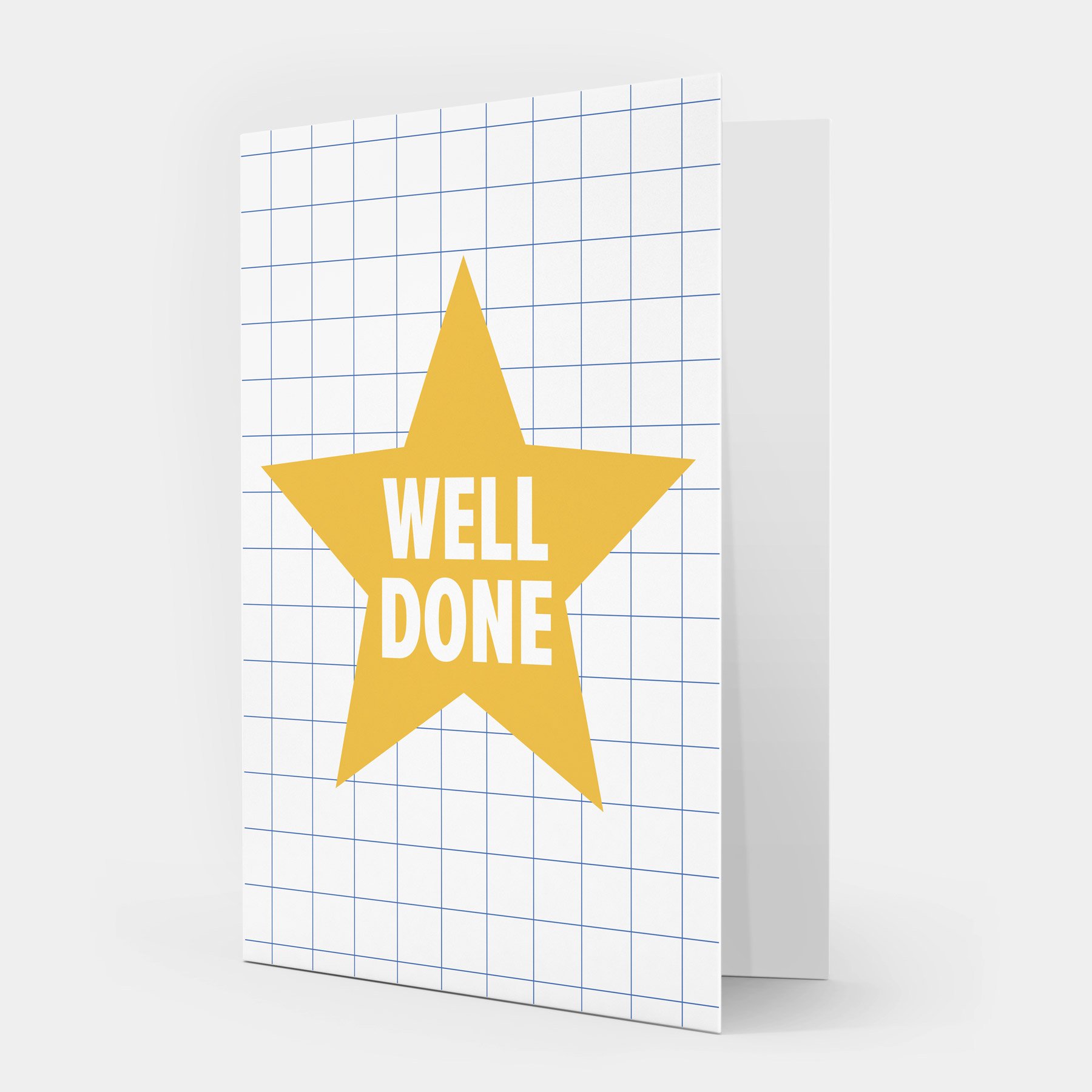 Well Done Yellow Star Greetings Card