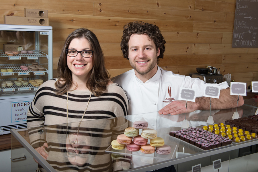 Nathalie Morin and Julien Rousseau, co-owners of Rousseau Chocolatier.